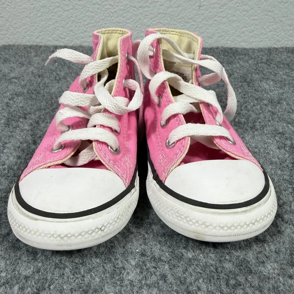 Converse Chuck Taylor All Star High Top Kids Size 8 EUR 25 Pink Canvas EUC